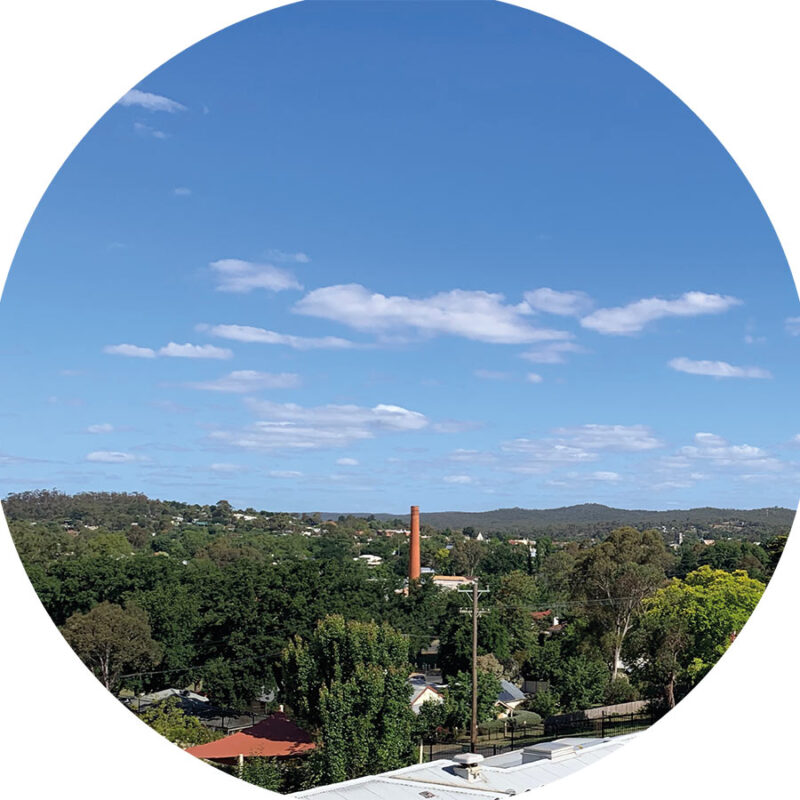 View from Castlemaine Health Midwifery Group Practice birthing rooms