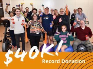 Run The Maine committee members, Dhelkaya Health CEO Sue Race and Dhelkaya Health staff celebrate Run The Maine raising $40k for Dhelkaya Health in 2024.