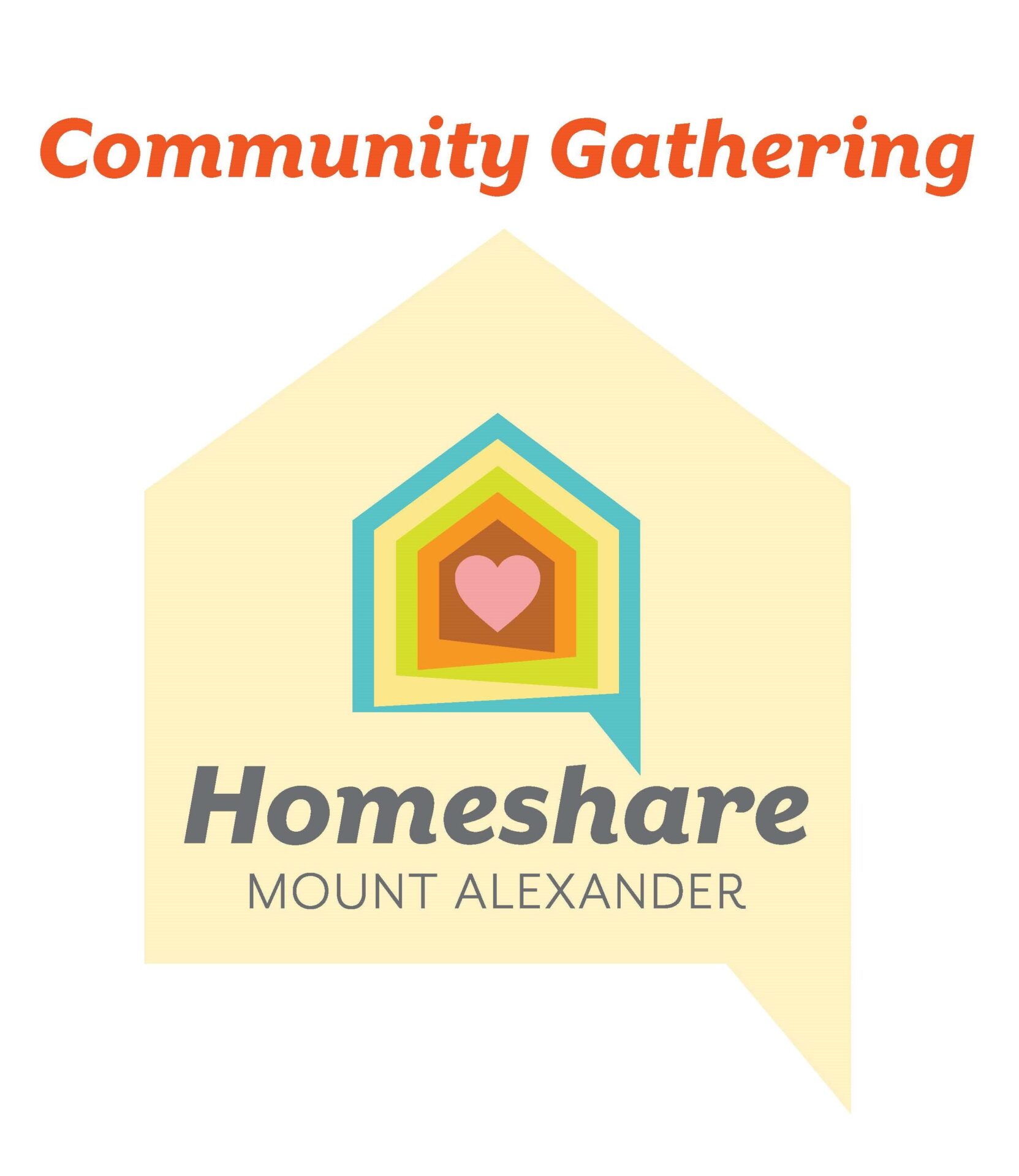 HomeShare logo with Community Gathering written across the top