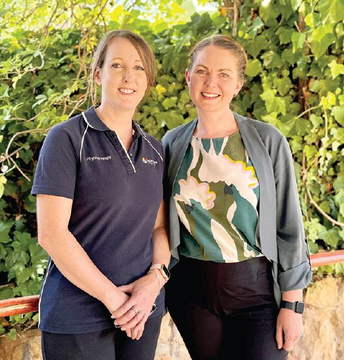 Physiotherapist Kris Joynson and Speech Pathologist Amy McQualter.