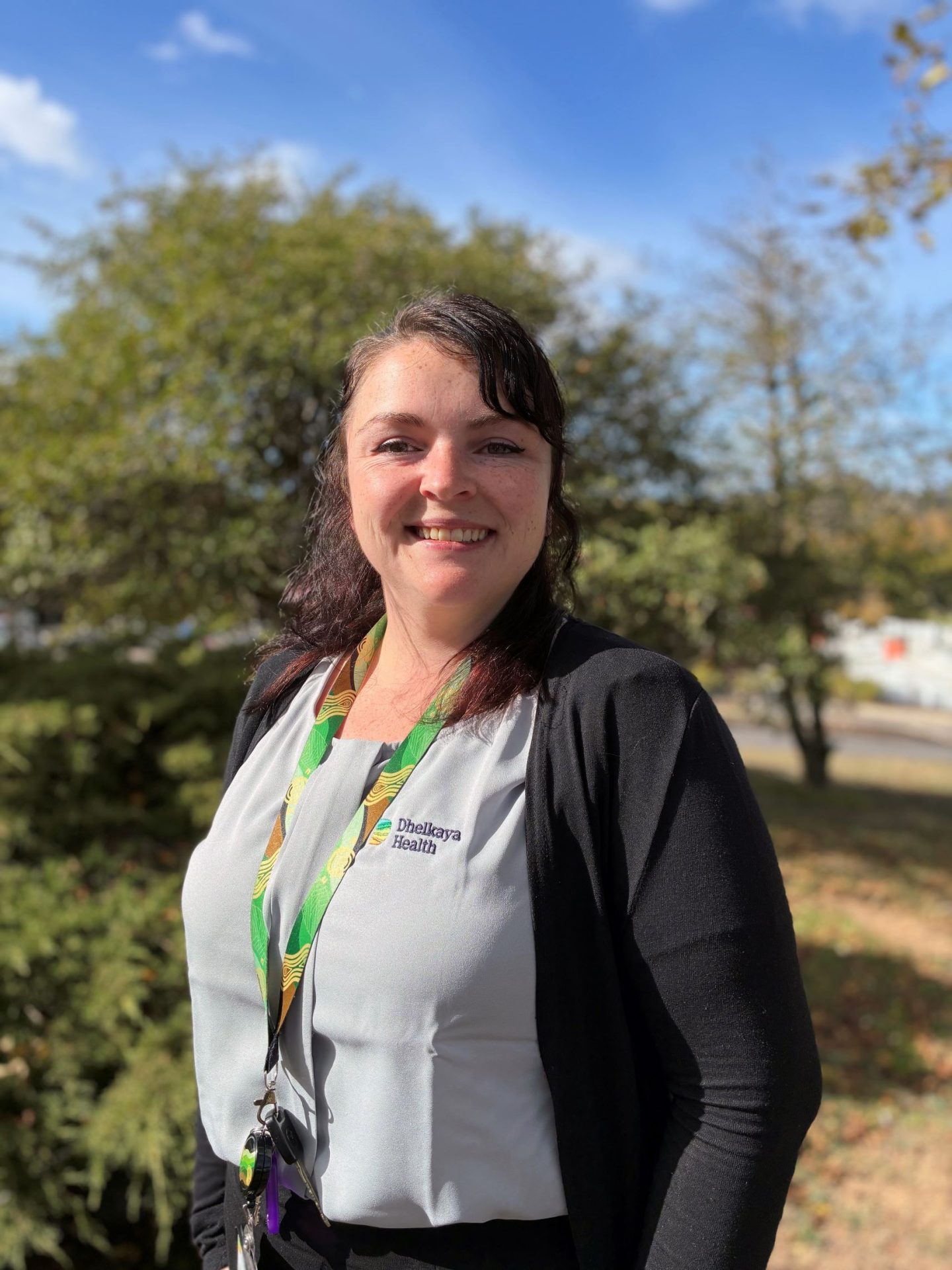 Jasmine, Dhelkaya Health's Patient Transport Coordinator, pictured in the grounds at Dhelkaya Health