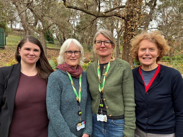 photo of Ebony, Mary, Brita and Di who make up the Dhelkaya Health housing team.