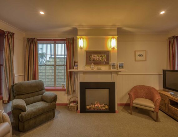 Ellery House fireplace lounge